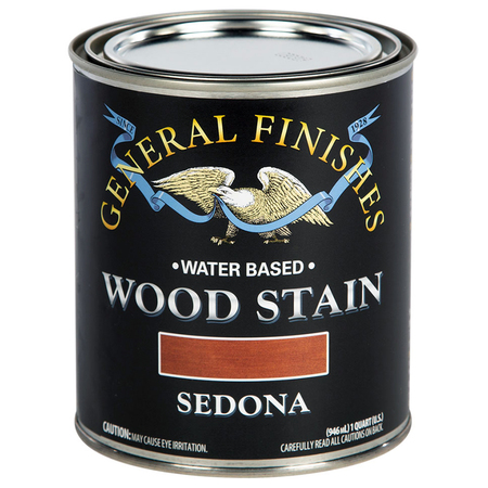 GENERAL FINISHES 1 Qt Sedona Wood Stain Water-Based Penetrating Stain WSQT